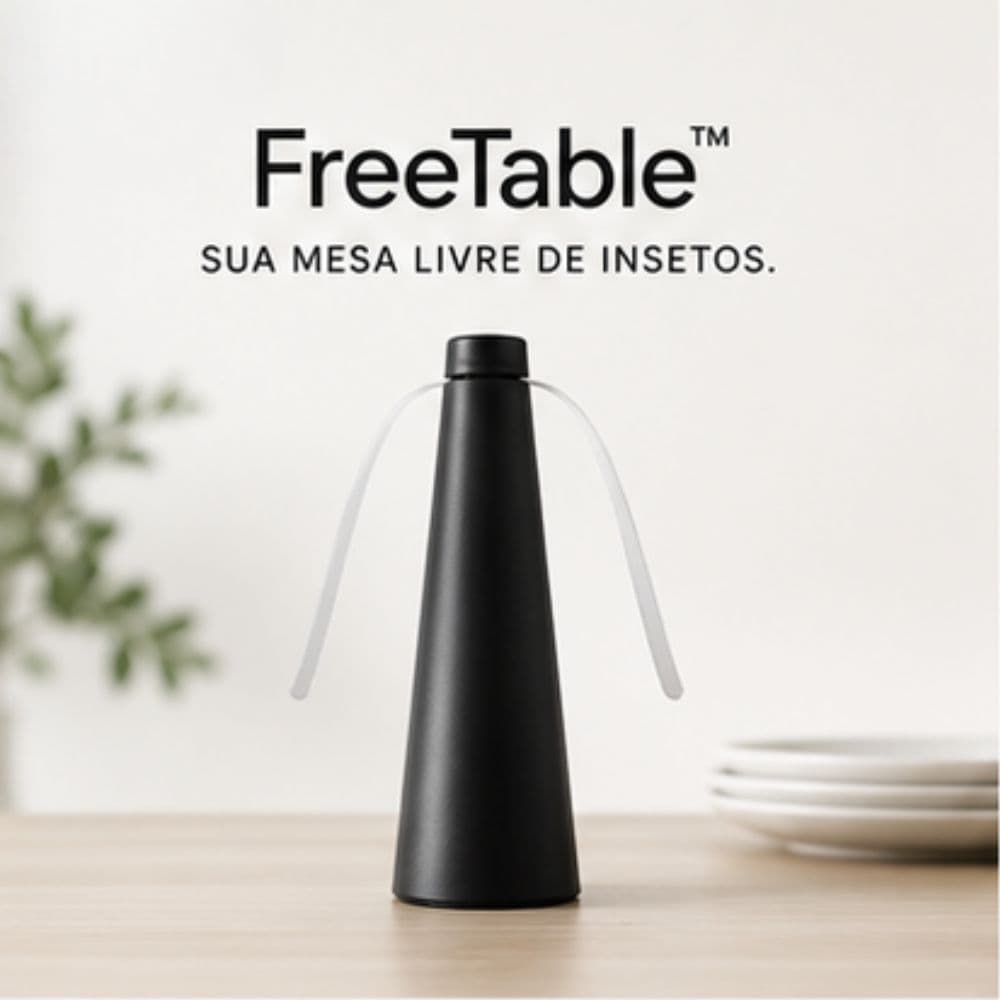Ventilador Repelente de Insetos para Mesa sem Veneno Portátil com Pilha AA | FreeTable™