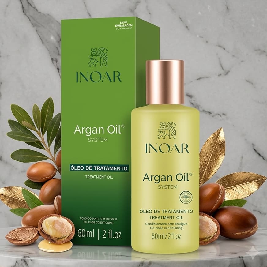 Inoar - Óleo de Argan 60ml - Tratamento Profissional Hidratação e Nutrição