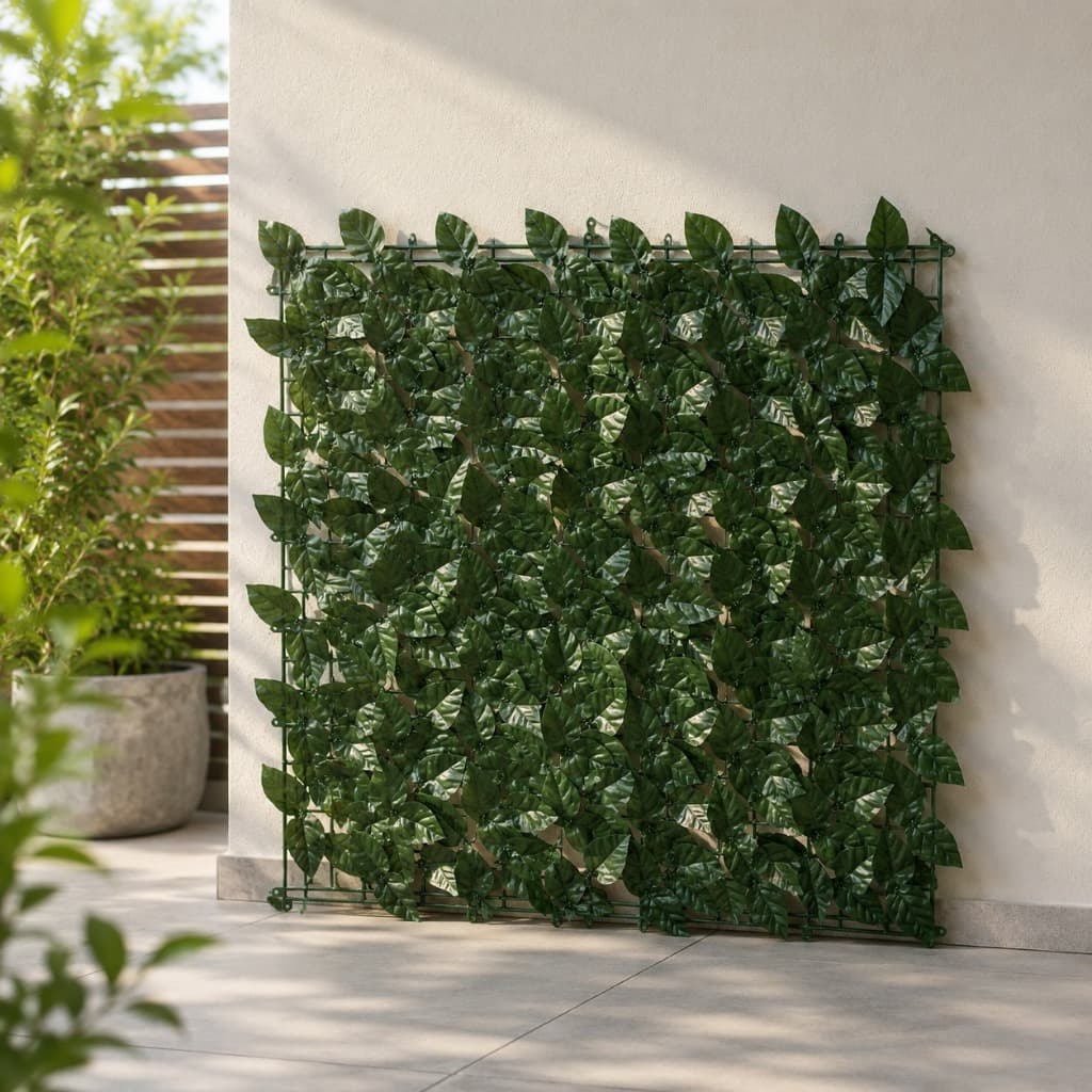Muro Inglês 50x50cm Artificial Folhas Ficus Jardim Vertical Parede de Folhagem Para Decoração