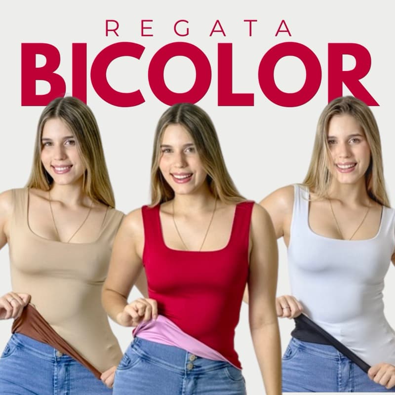 REGATA BICOLOR 100%FORRADA 2 EM 1 DUPLA FACE TOQUE MACIO E CONFORTAVEL