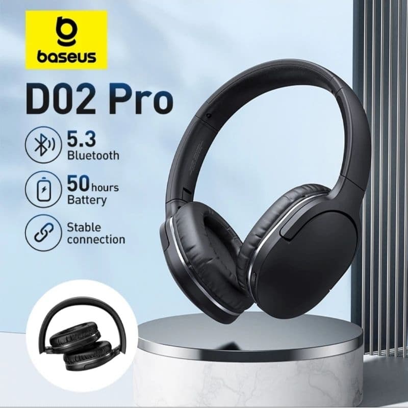Fone de Ouvido Bluetooth Baseus Encok D02 Pro Original – Over-Ear | Bluetooth 5.3 | Até 80h de Bateria