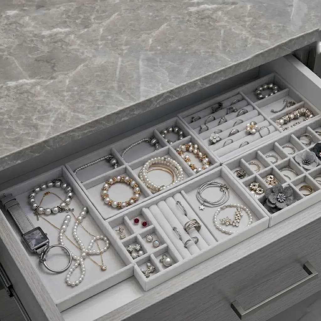 Porta Joias Organizador De Gaveta Closet Veludo