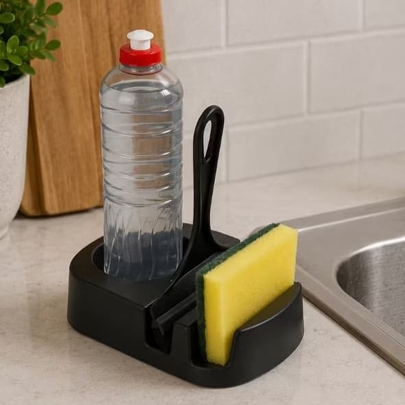 Kit Porta Detergente com Rodo de Pia – Organizador para Cozinha