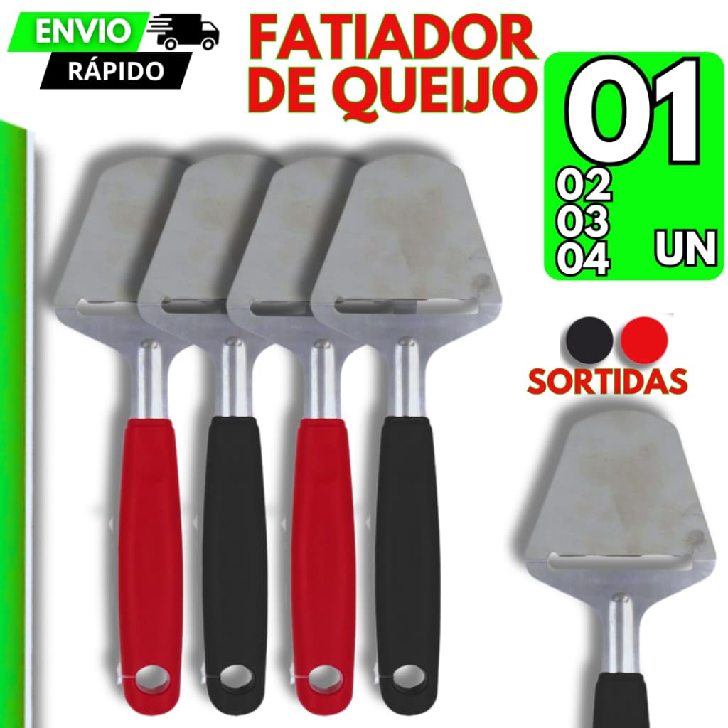 4/3/2/1 Espátula Para Queijo Inox 21cm Cortador Fatiador e Corta Queijo Lanches