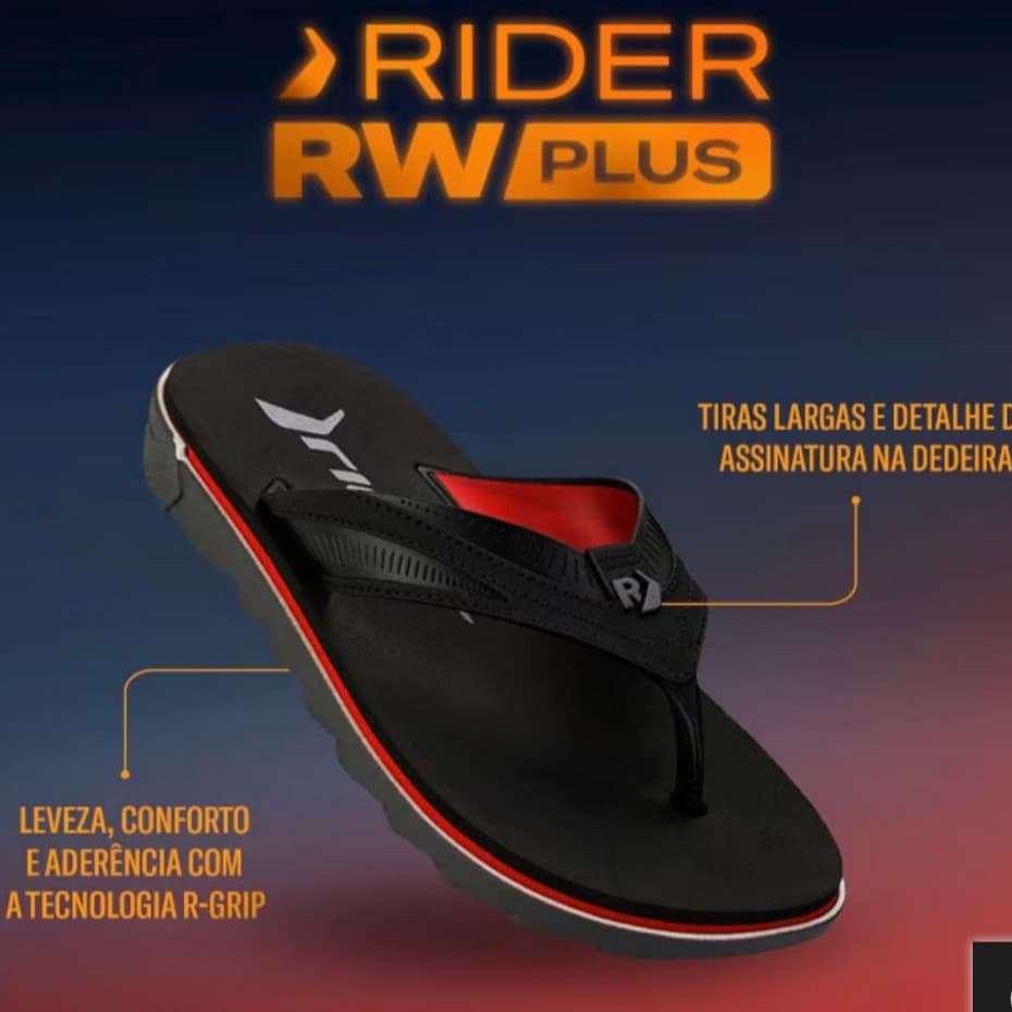 Chinelo de Dedo RW Plus Rider Super Confortável