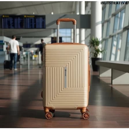 Mala de Viagem Bordo 10kg Rodas Removíveis 360° Duplo Ziper Cadeado Embutido com Senha