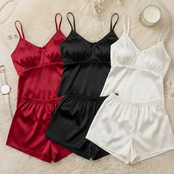 Kit C/3 Baby Doll Short Doll Liganete Pijama MANU Liso Calor Fresquinho Verão Sensual Confortável