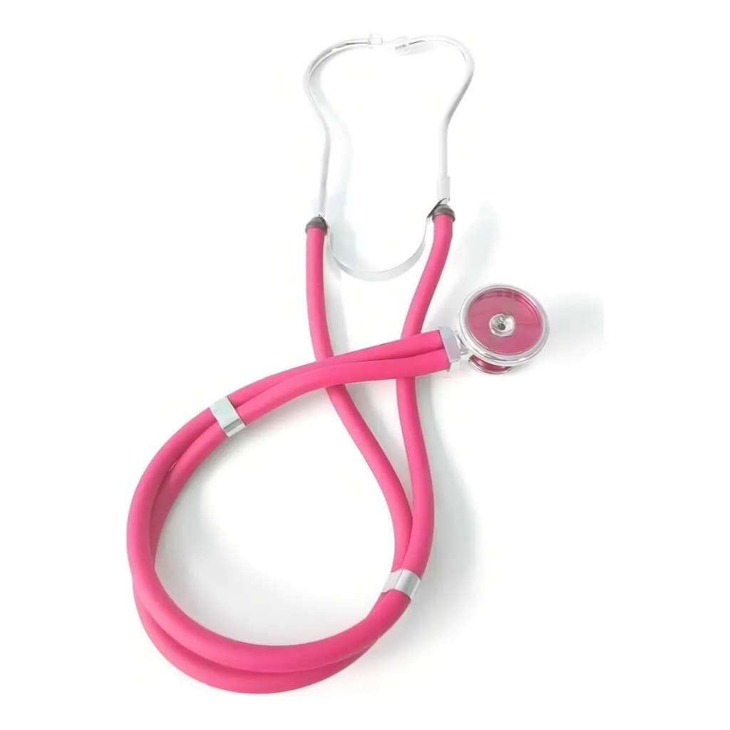 Estetoscópio Dupla Face Bioland ER200 Rosa Adulto Profissional