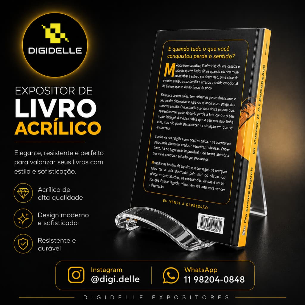 Suporte Expositor Livro / Prato / Tablet Mult TRANSPARENTE