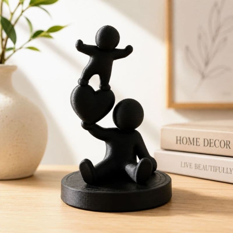 Escultura com Coração Decorativa Estátua Amor decoracao sala escultura 10cm