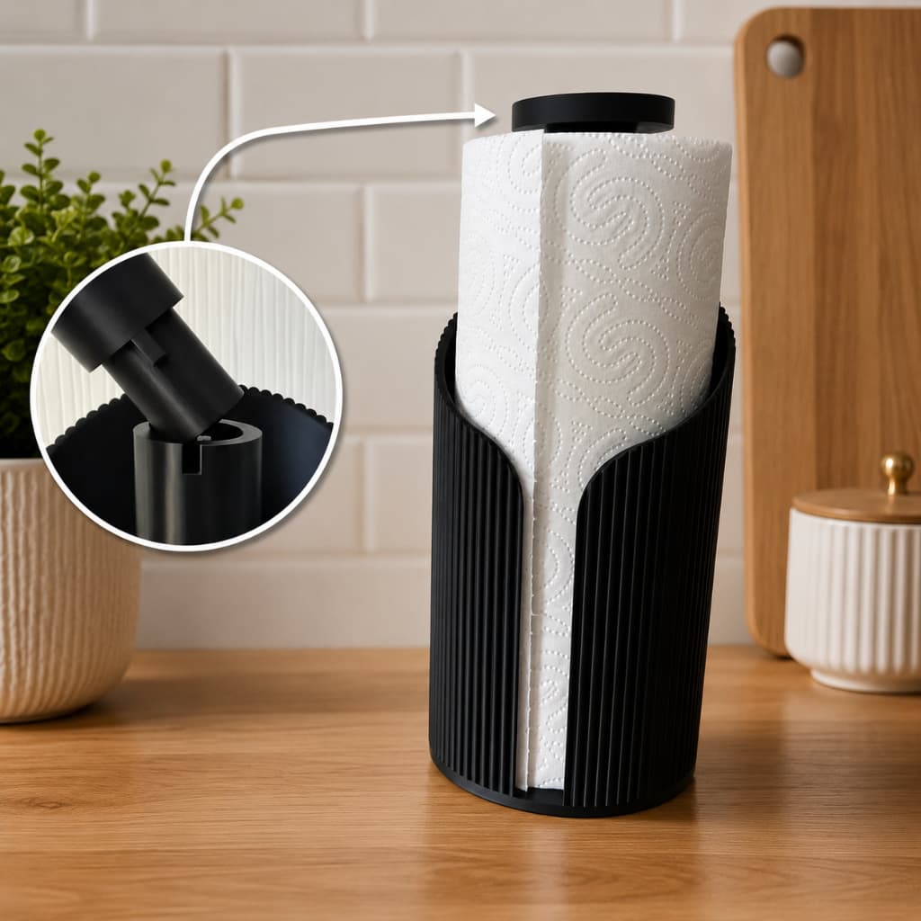 Suporte Porta Papel Toalha de Bancada Moderno Organizador Decorativo