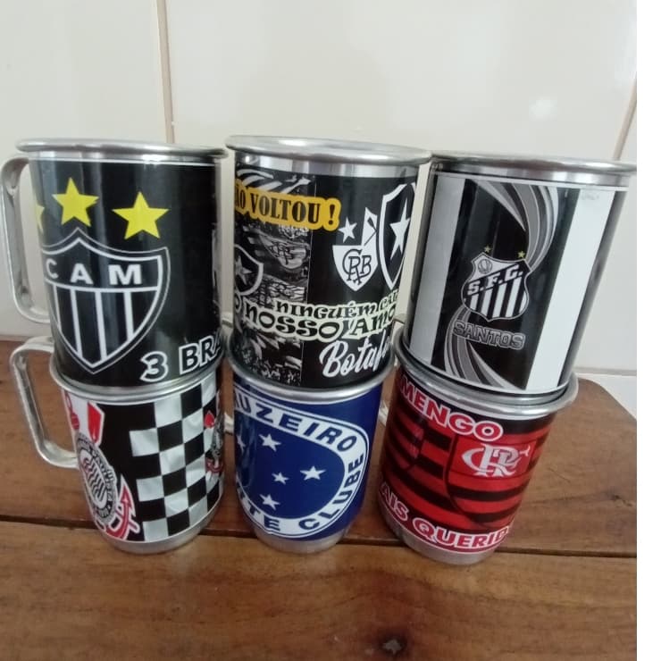Caneco de chopp de alumínio time de futebol