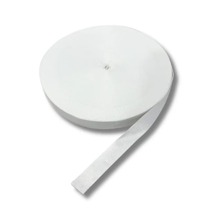 3 metros - Fita Cordão Acetinado Branco Para Sublimação - 20mm