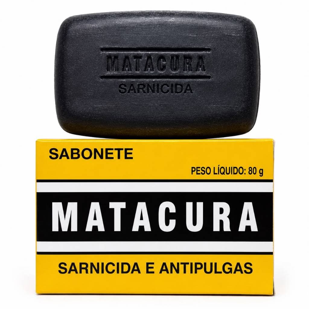 Sabonete Matacura Sarnicida E Antipulgas Carrapatos Cães 80g