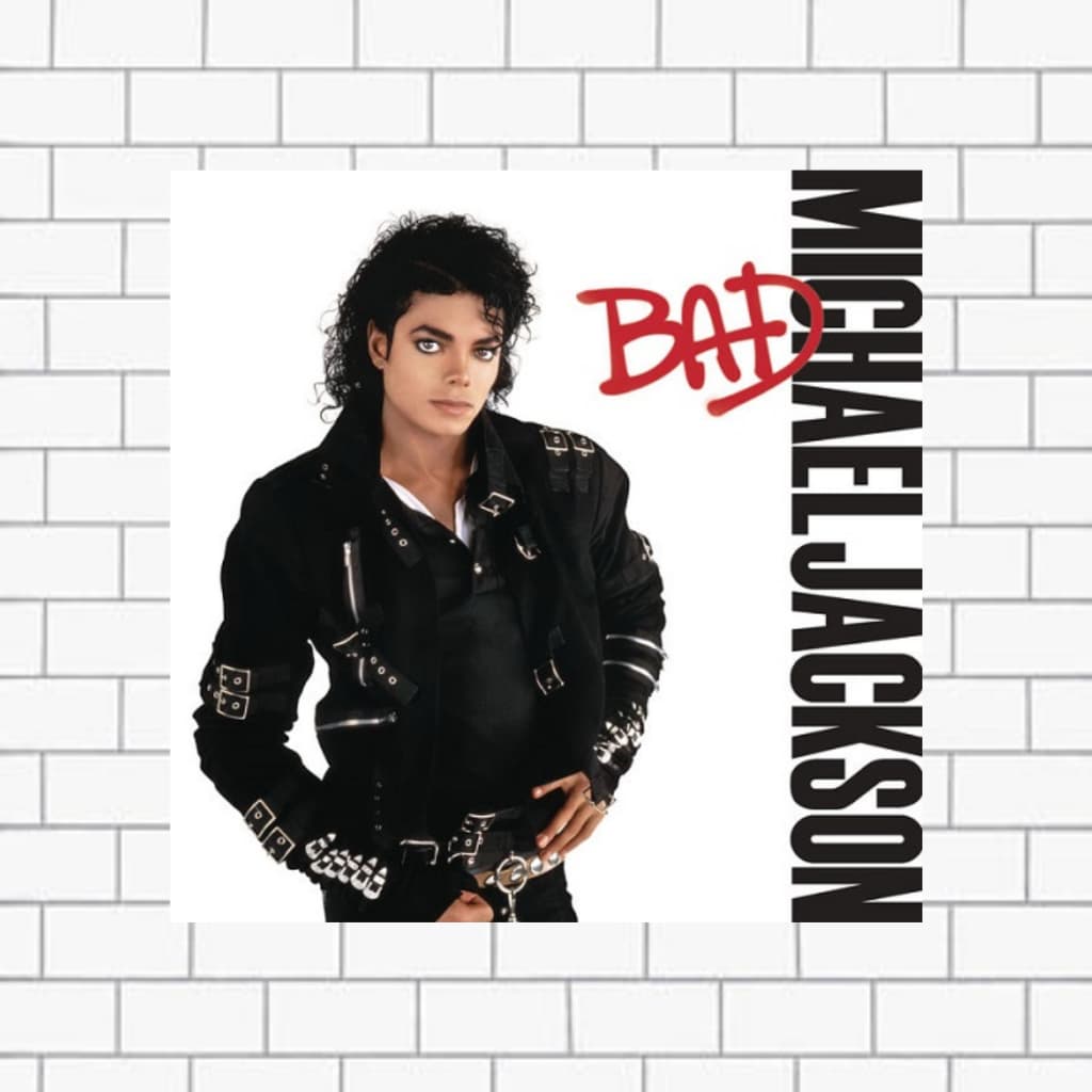 MICHAEL JACKSON - Album Quadro Decorativo em mdf - 30x30cm - Música - Cantor - Presente