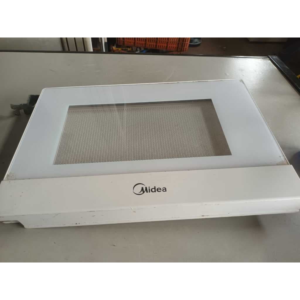 Porta Micro-ondas Midea Branca Original Completa Com Vidro