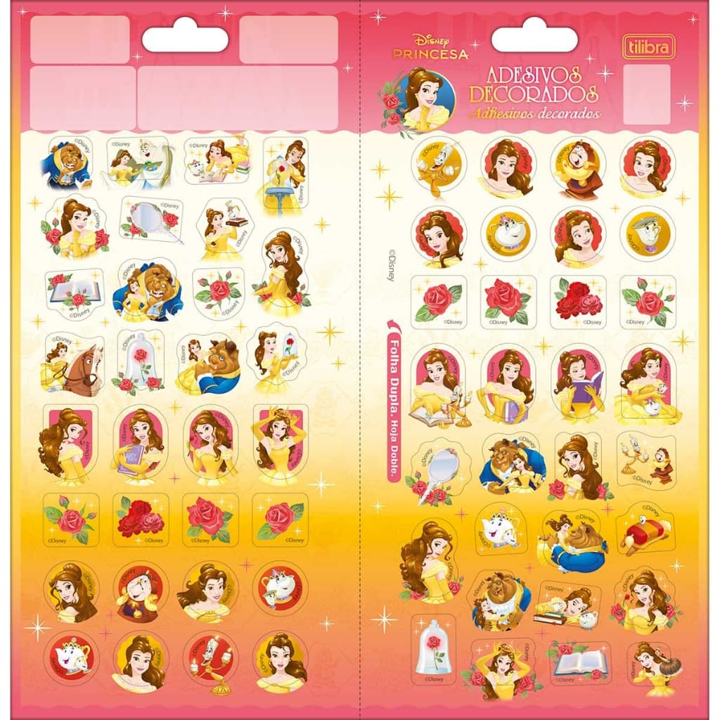 ADESIVOS DECORADOS DISNEY BELA E A FERA TILIBRA
