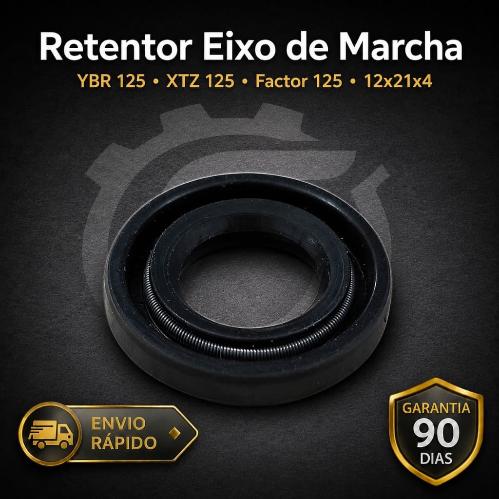 Retentor Eixo de Marcha Câmbio YBR 125 XTZ 125 Factor 125 12x21x4