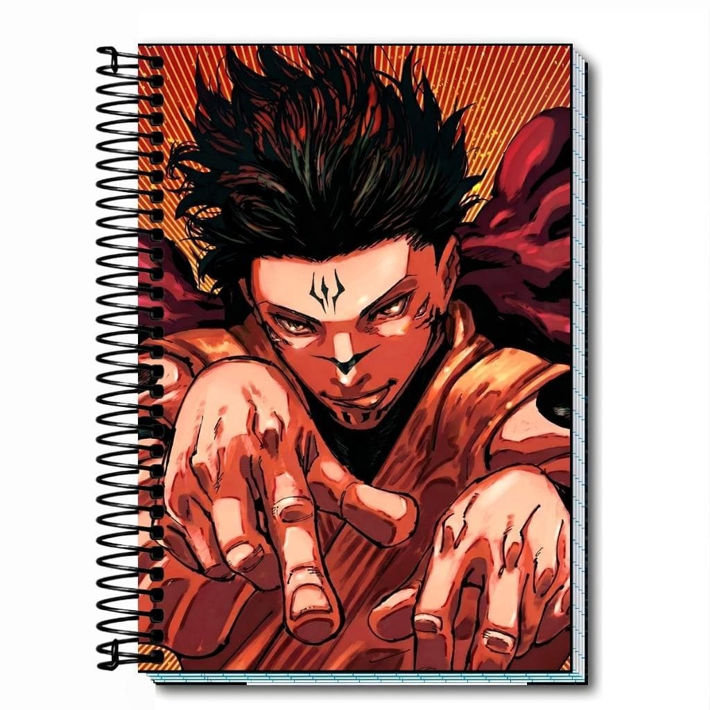 Caderno jujutsu kaisen  sukuna Personalizado 1, 5, 10 e 20 Matérias Universitário Escolar Capa Premium Envio Rápido