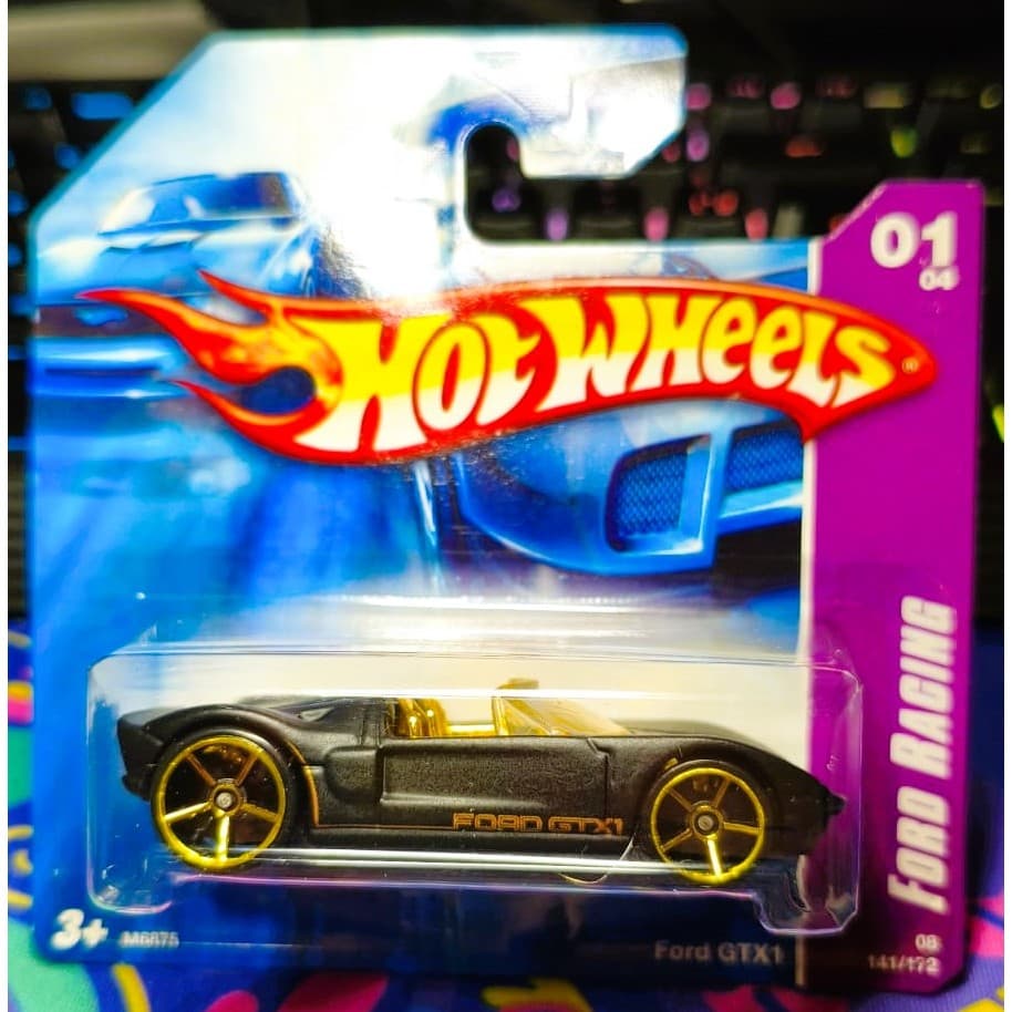 Hot Wheels Ford Racing 2008 Ford GTX1 Preto E Dourdado N141 Lacrado