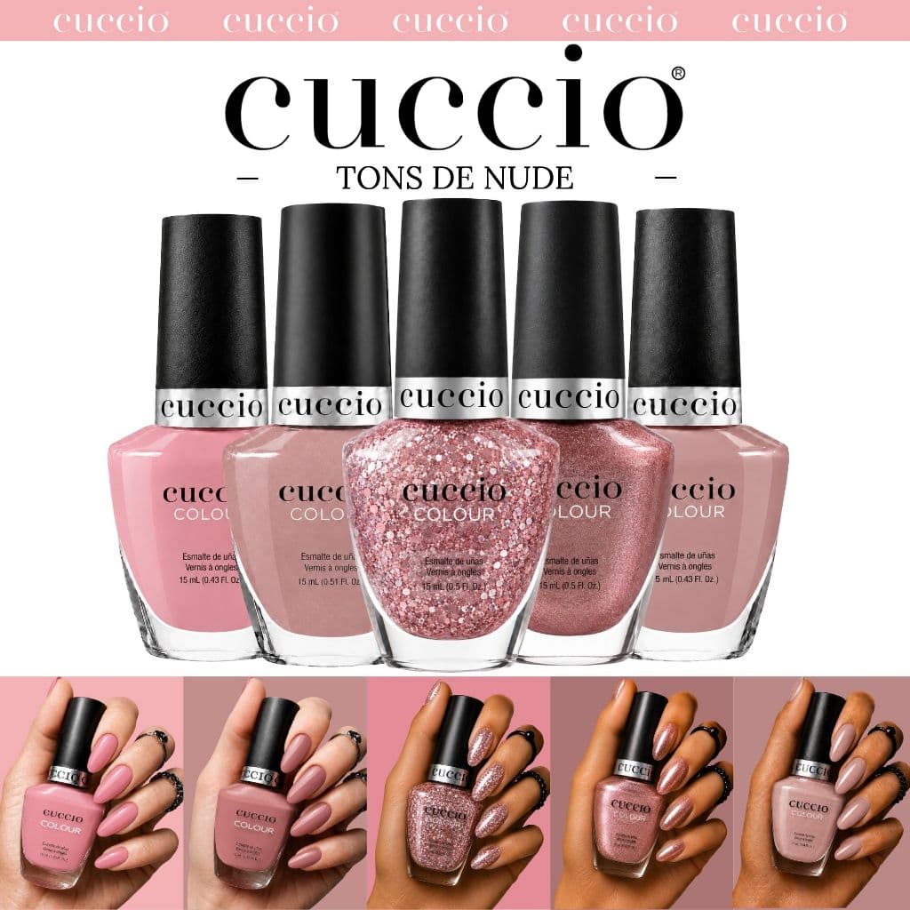 Kit Esmaltes Cuccio Tons Rosados E Com Glitter 15ml Esmaltes Atacado