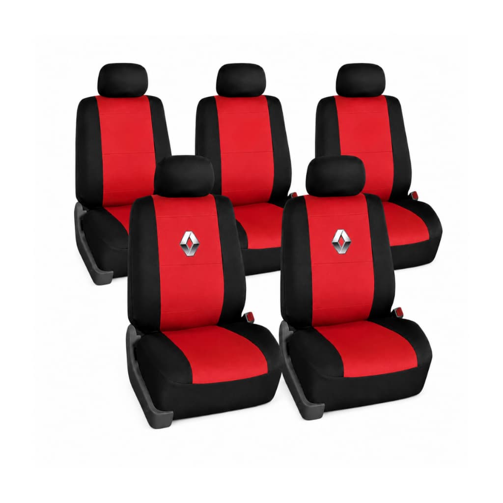 Capa Couro Banco De Carro Reno Renault Scenic 5 Bancos Individuais Cores - Preto Azul Vermelho Cinza