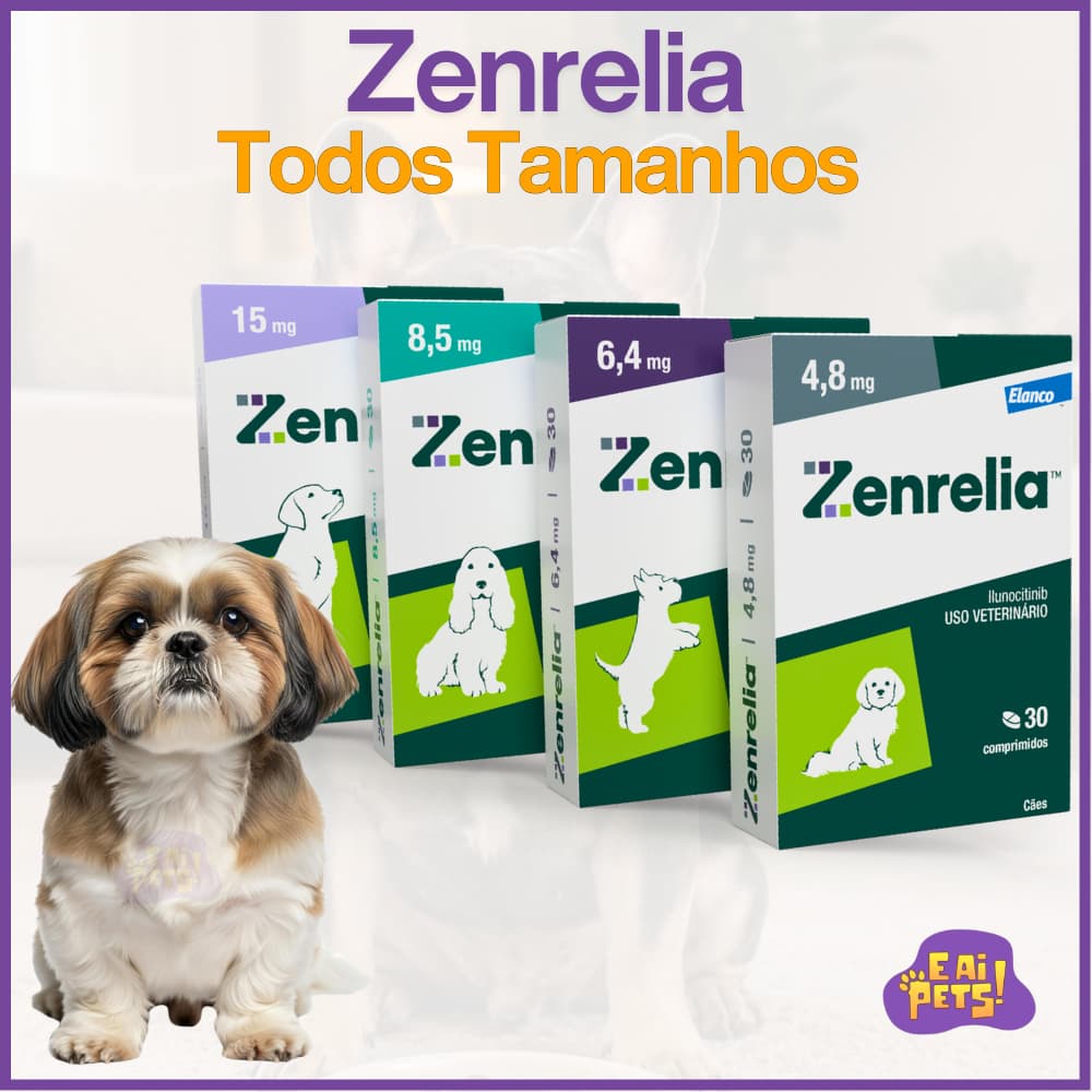 Zenrelia Todos Tamanhos 4,8mg - 6,4mg - 8,5mg - 15mg 30 Comprimidos Elanco