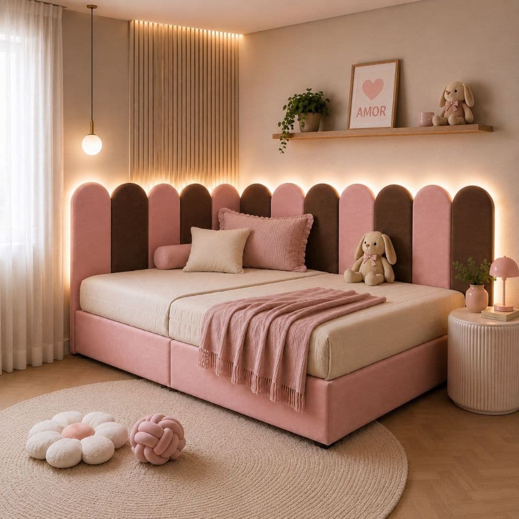 KIT COM ATÉ 15 CABECEIRAS DE CAMA BOX MODELO NUVEM  MÓDULOS AUTOCOLANTES DE PAREDE
