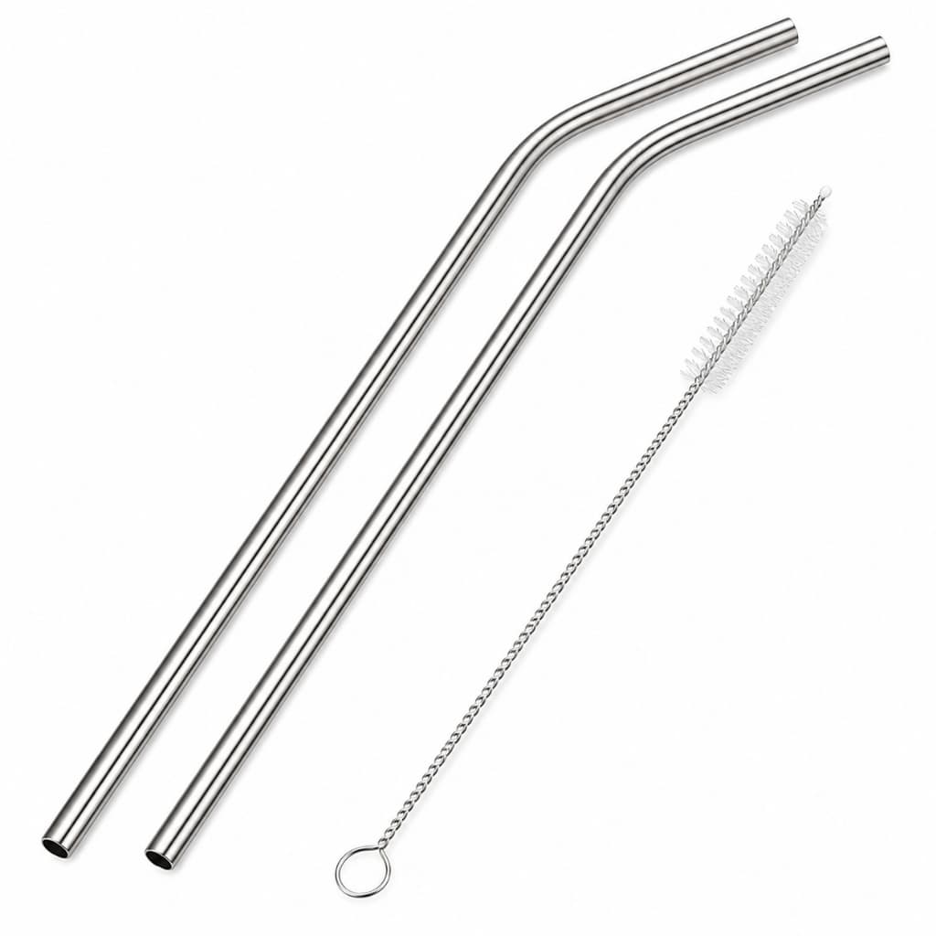 CANUDO INOX Livre de BPA, Reutilizável, Resistente a Altas Temperaturas