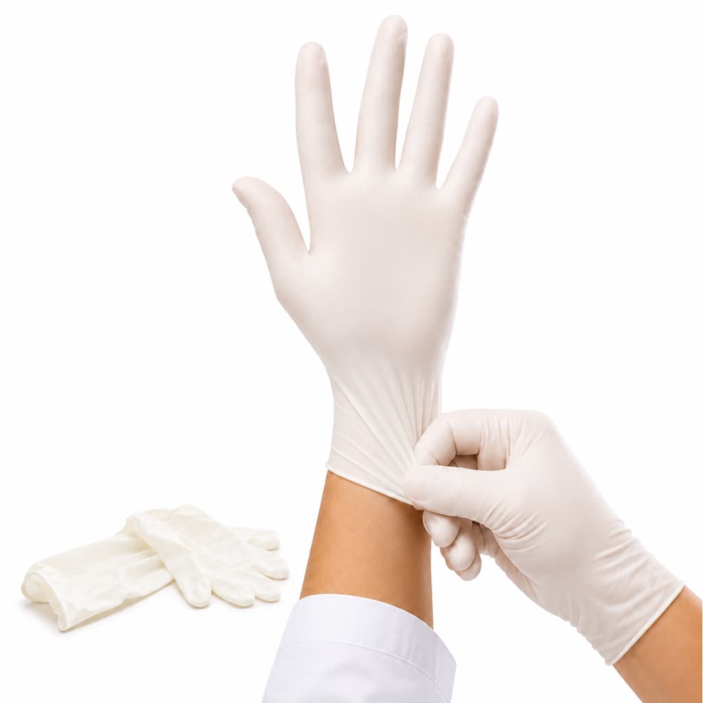 Kit até 1000 Luvas Látex Com Pó Descartável Ambidestra Profissional Saúde Indústria Manicure Estética