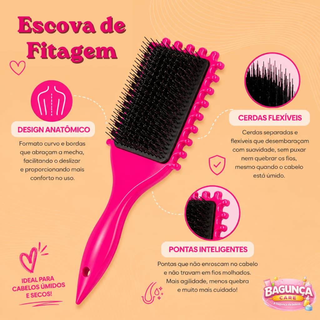 Escova De Cerdas De Javali Para Cachos Definidos Sem Frizz Pronta Entrega Bounce Curl