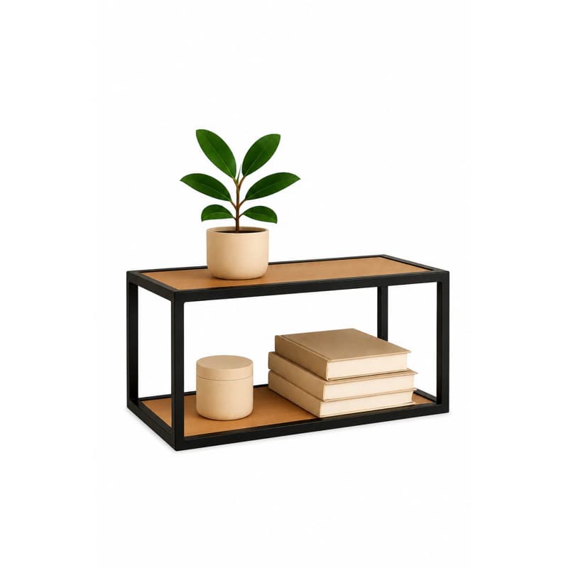 Prateleira Decorativa Industrial para Parede 66x24x34– Estilo Moderno