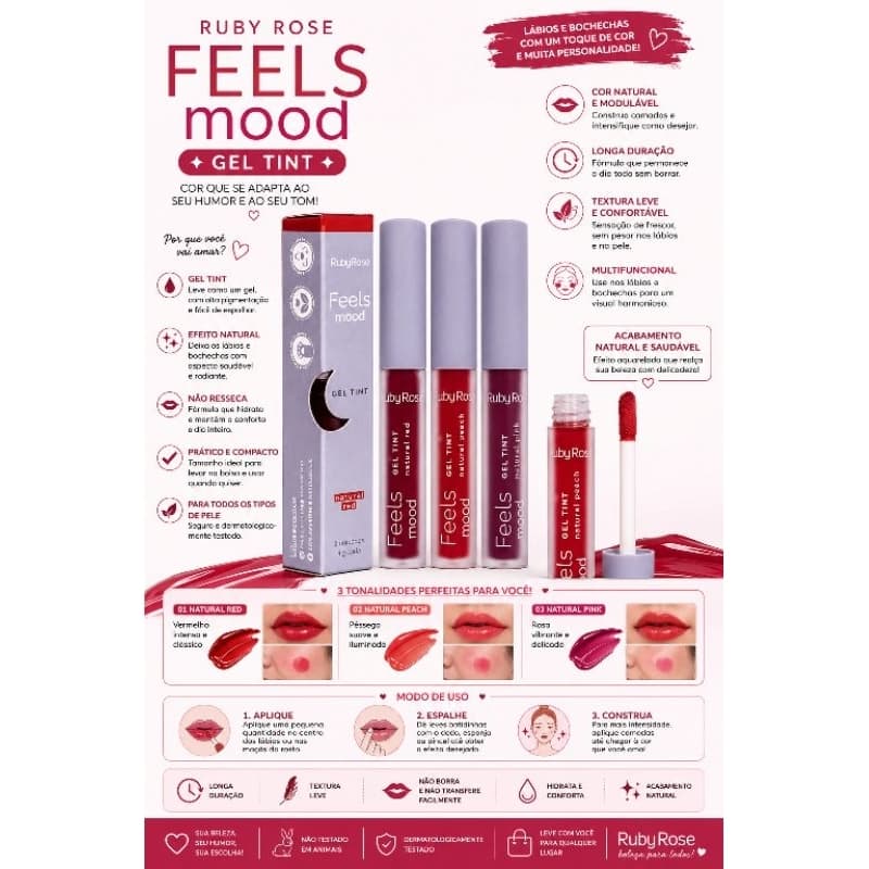 Gel Tint hidratante de longa duração Ruby Rose