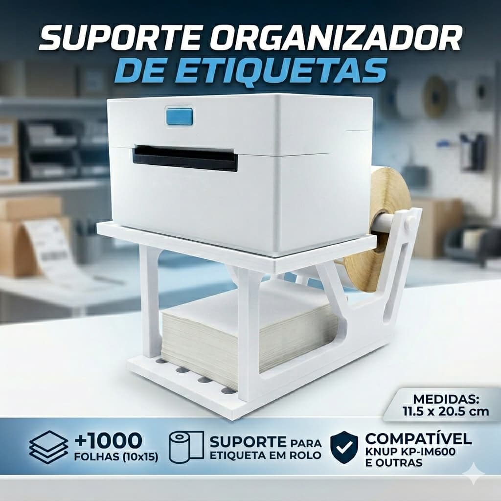 Suporte Organizador de Etiquetas térmicas