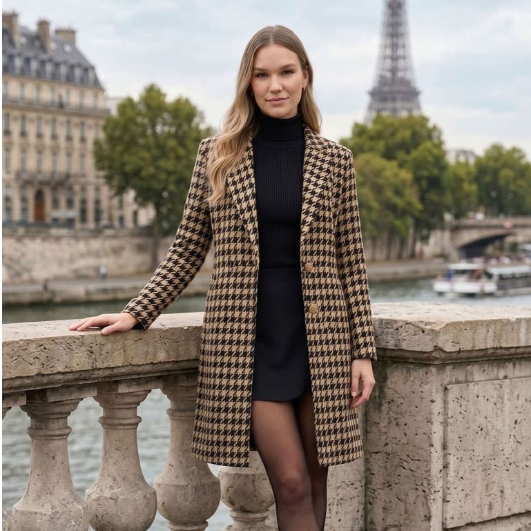 Casaco Sobretudo Longo Feminino  Forrado Moda Feminina Outono Inverno