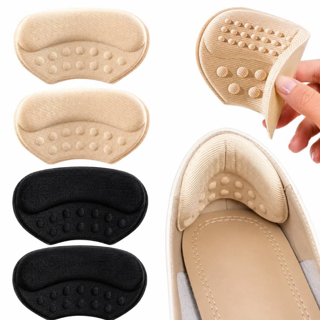 Kit 2 Protetores de Calcanhar Anti Atrito Almofada Espuma Macia Ajuste Universal para Sapatos e Tênis