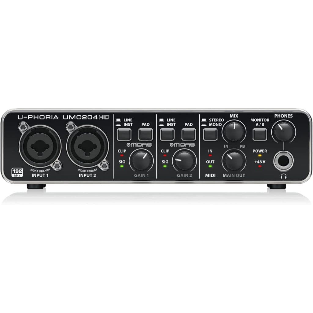 Behringer UMC204HD Interface de Áudio USB MIDI