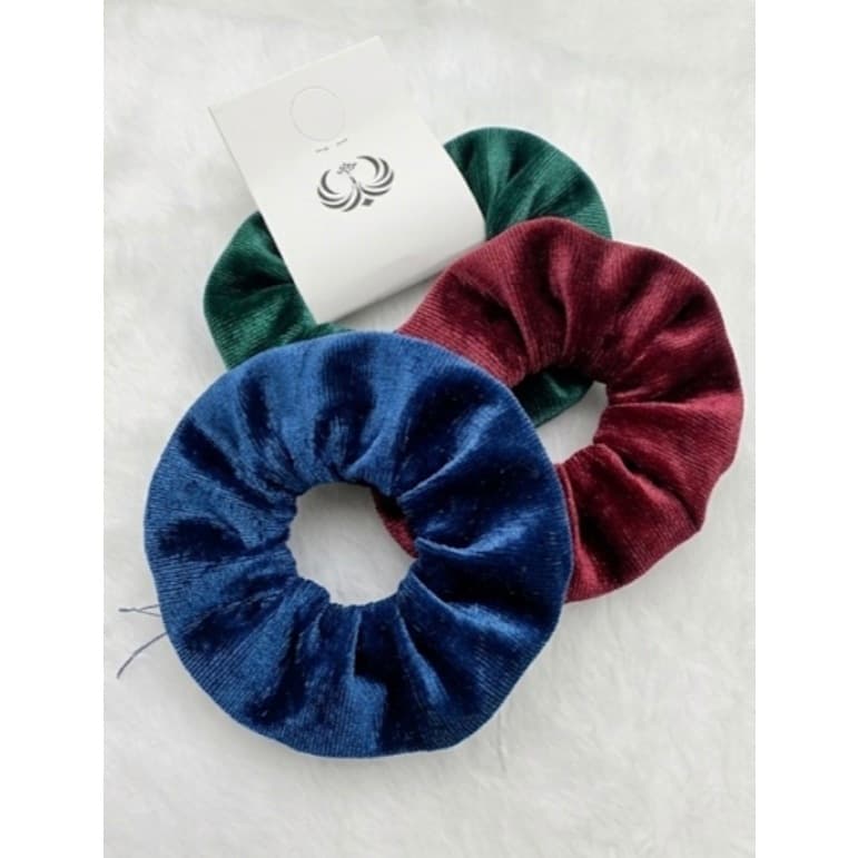Kit Xuxinha De Cabelo Scrunchie Veludo brilhoso Elástico Prendedor Anti Quebra Fios