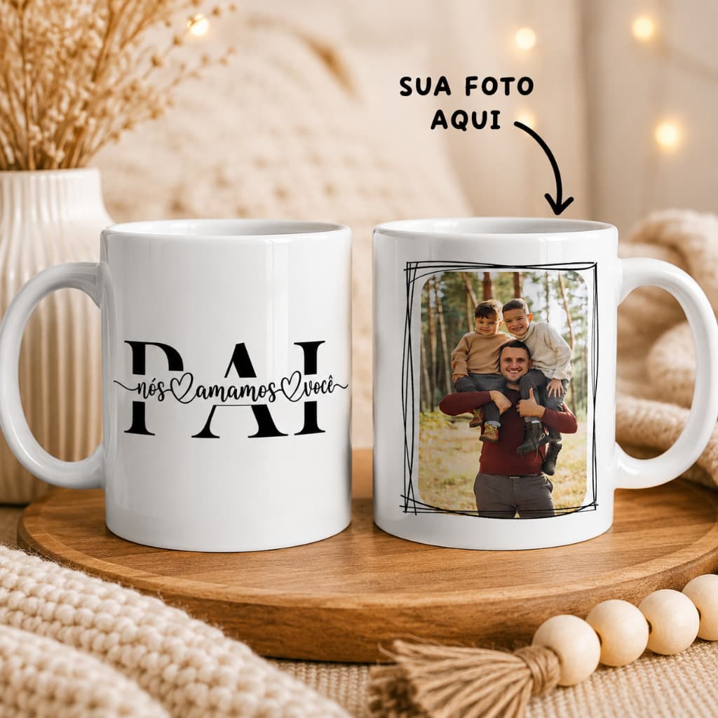 caneca personalizada dia dos pais com foto