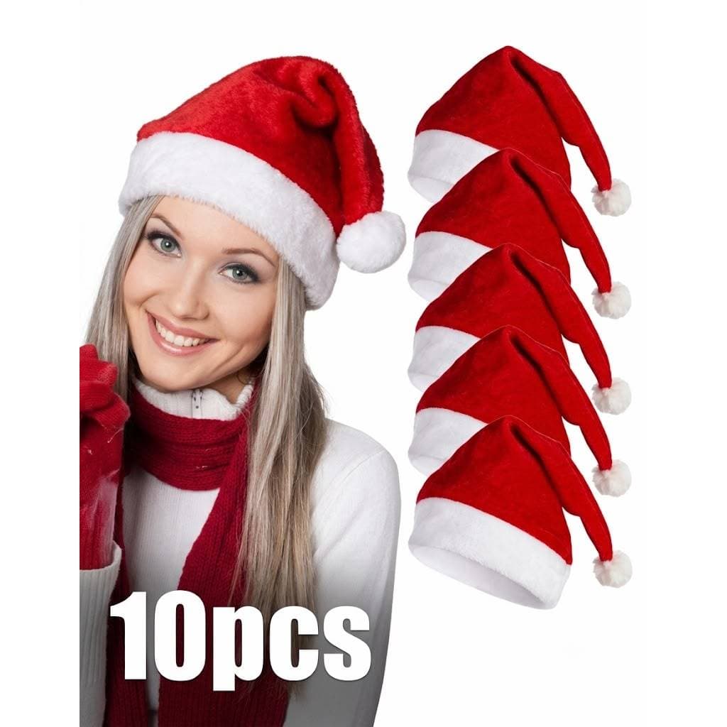 Gorro de Natal Papai Noel Luxo Decoração Árvore Enfeite Personalizado Premium Ideal Para Festas e Fotos
