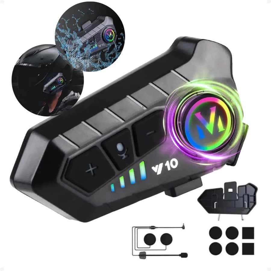 Intercomunicador Fone de Ouvido de Capacete Moto Bluetooth Controle De Voz microfone para moto