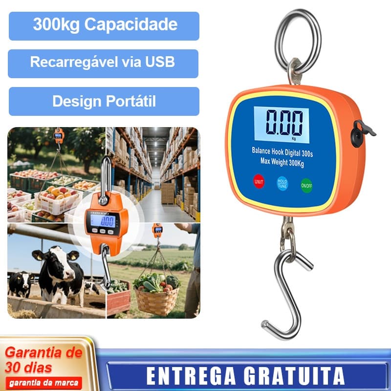 Balança Digital Suspensa 200kg /300kg/500kg Alta Precisão Bode