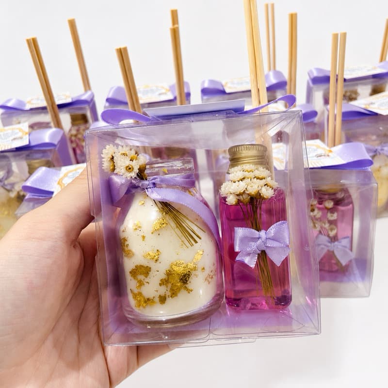 Kits Velas Aromáticas e Difusor | Lembrancinhas Personalizadas | Difusor | Vela Aromática