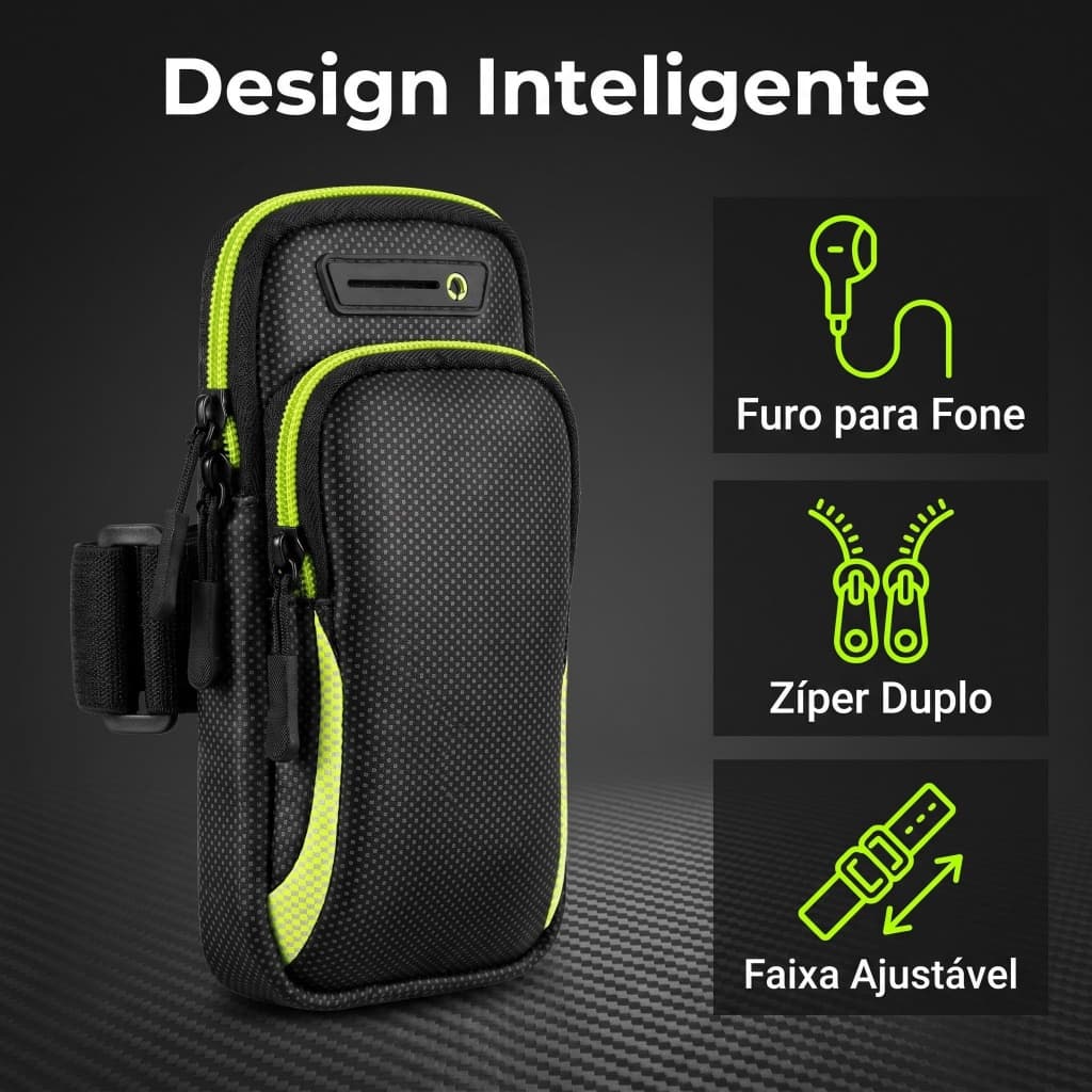 Porta Celular de Braço Transparente Ajustável para Academia