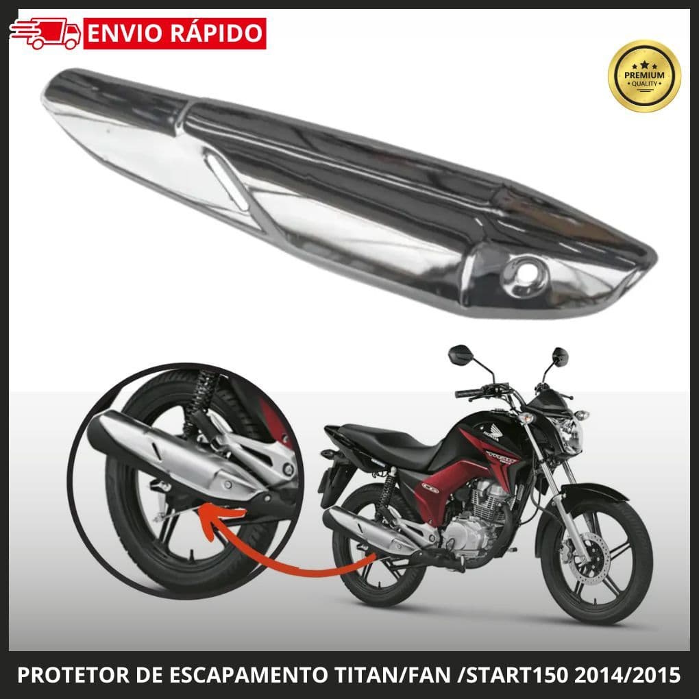 Protetor Escapamento Escape Titan 150 Fan 150 Start 150 2014 e 2015
