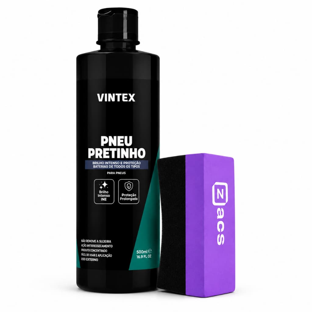 Pretinho Para Pneu Vintex 500ml Vonixx + Aplicador Zacs Brinde