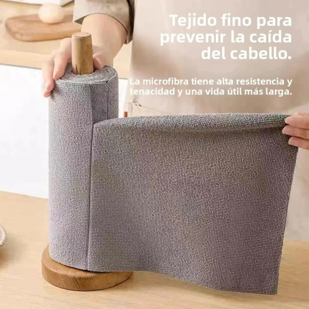 ROLO COM 20 PANOS DE MICROFIBRA 25X25CM MULTIUSO CORES SORTIDAS PARA LIMPEZA