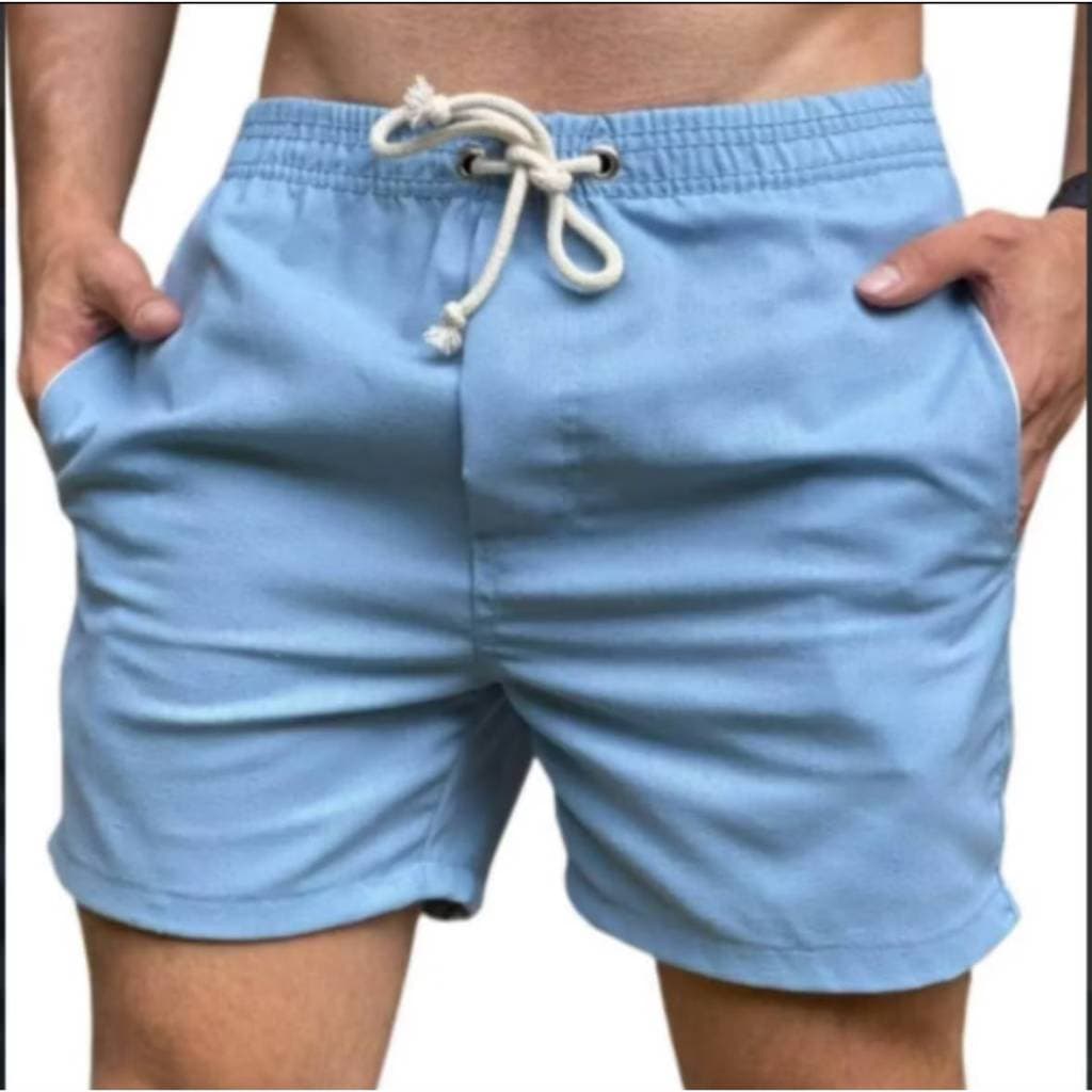 short de linho masculino linha premium