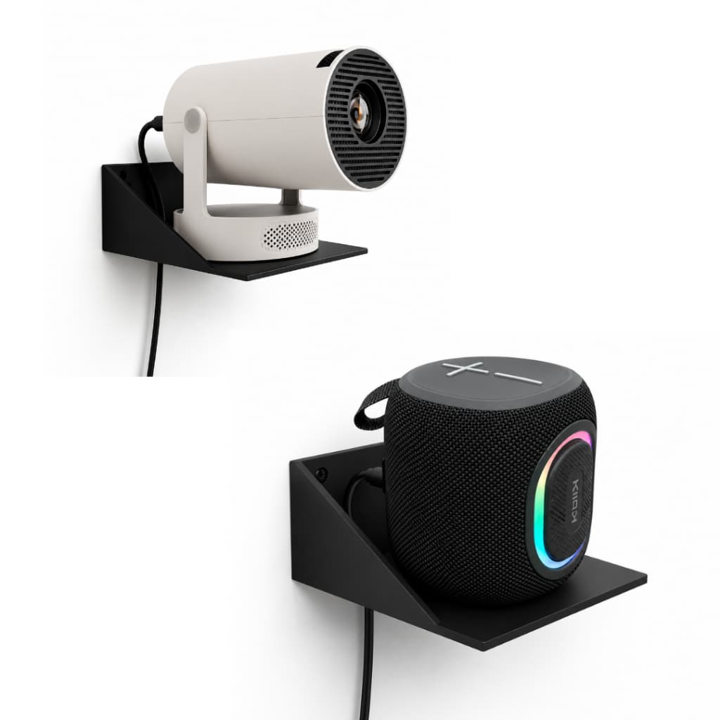 suporte multiuso de parede para projetor hy300 | suporte para mini caixa de som portatil bluetooth