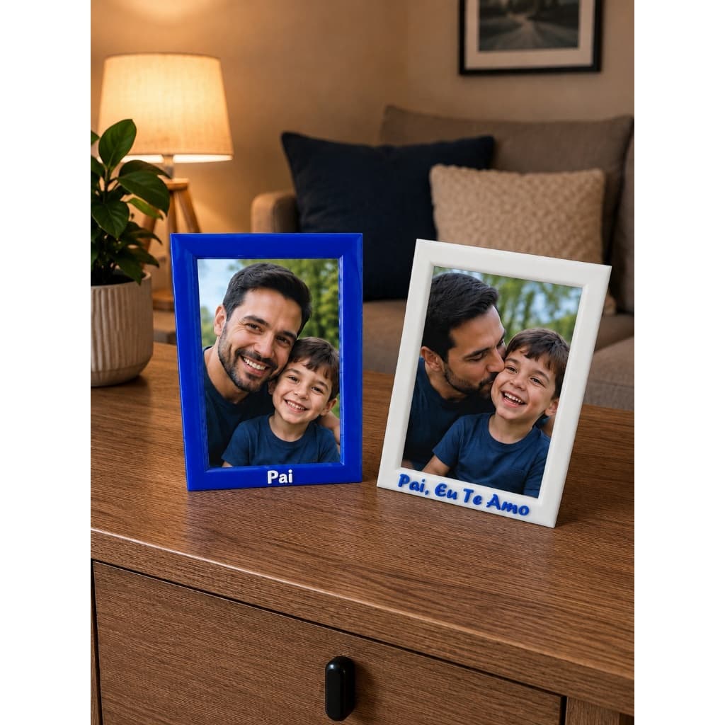 Porta-Retrato Personalizado Impressão 3D Presente Dia dos Pais Moldura Decorativa (Foto Não Inclusa)